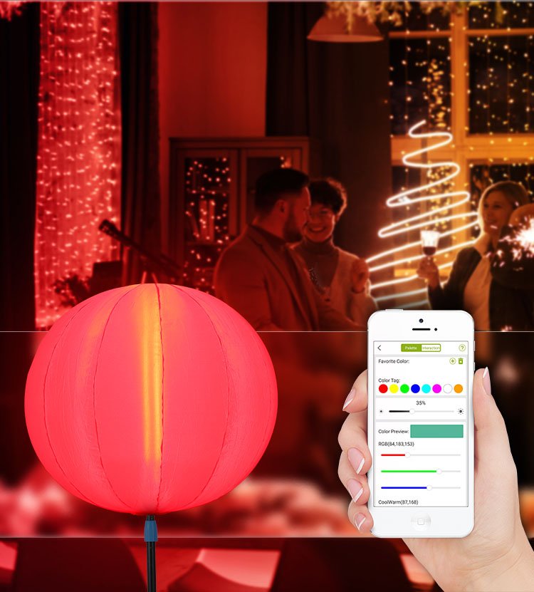 LED balloon light controlled by phone