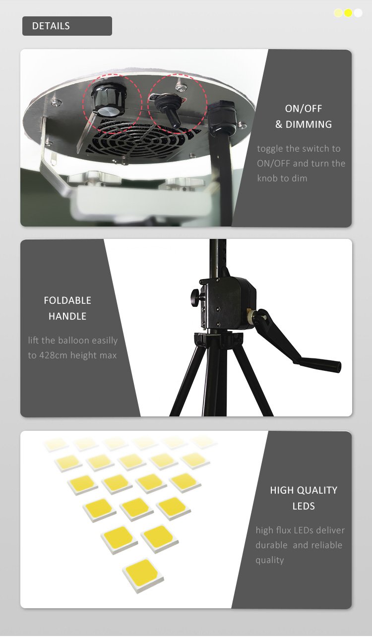 LED balloon light tower white light details