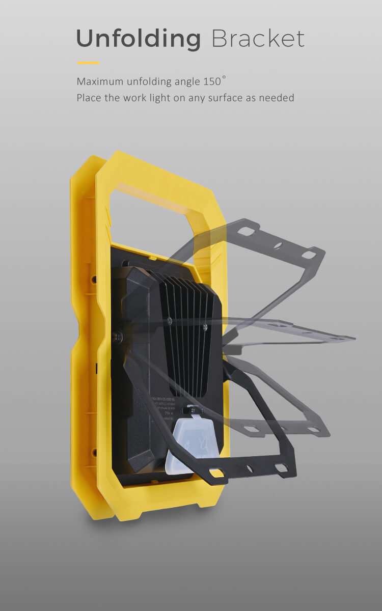 folding bracket work light