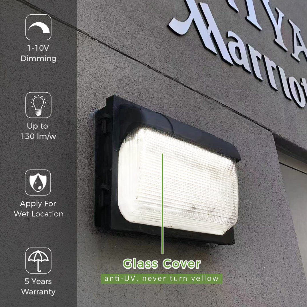 Glass cover wall pack LED light Glass cover wall pack LED light