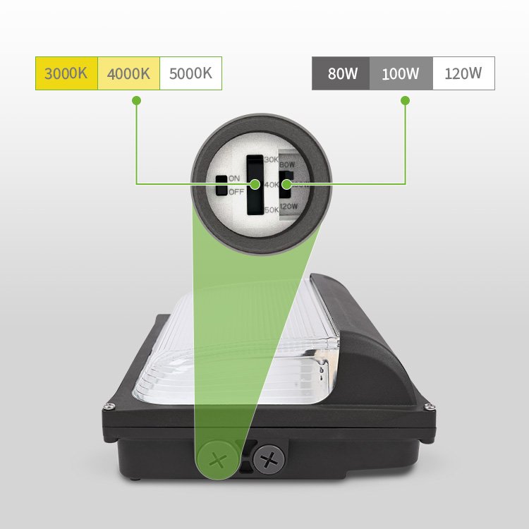 CCT adjustable wall pack light CCT adjustable wall pack light