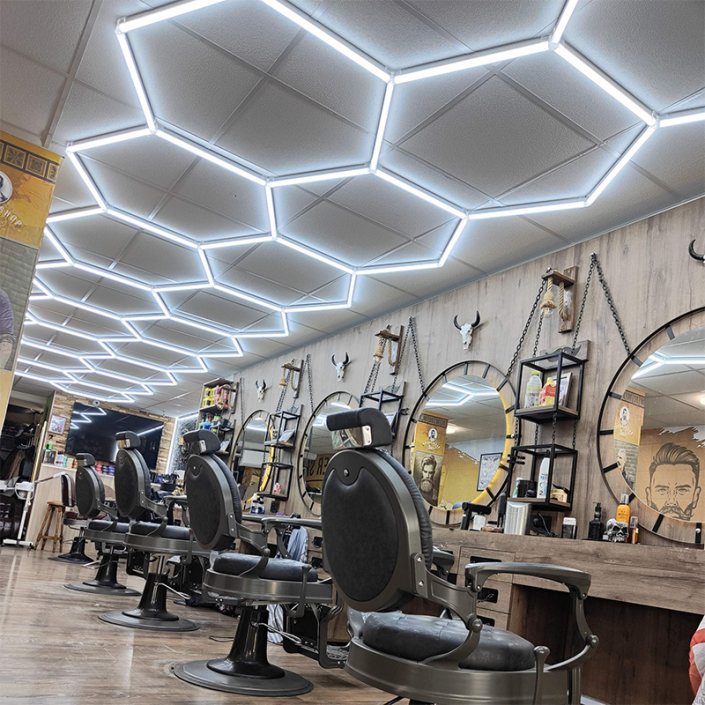 barbershop hexagon LED ceiling light