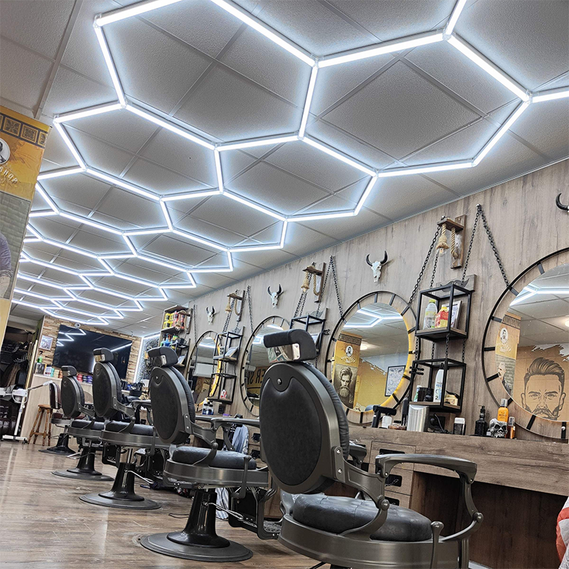 Hexagon Lights in Barbershop