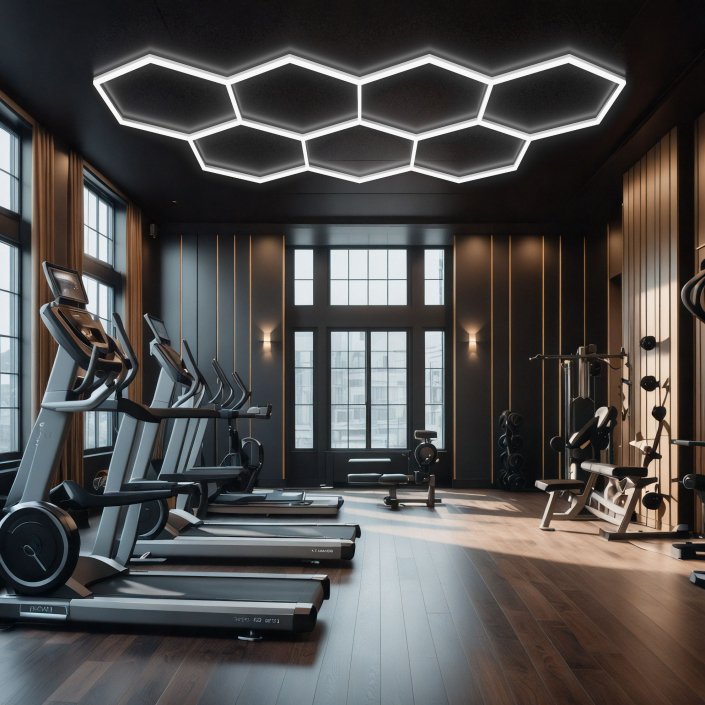 hexagon LED light for workshop