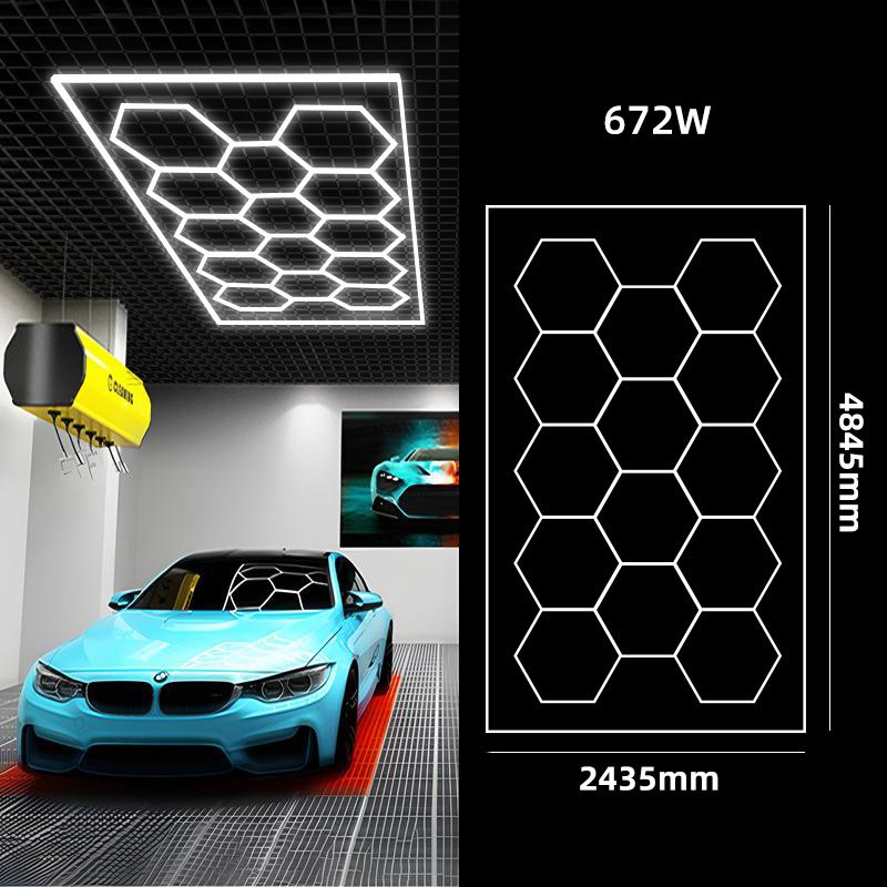 14 Grid 672W Hexagon Light System