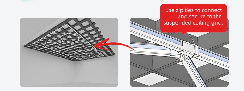 how to install hexagon garage lighting -1