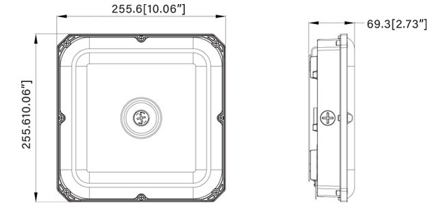 LED Canopy Light SS-GP04 dimensions and measurements