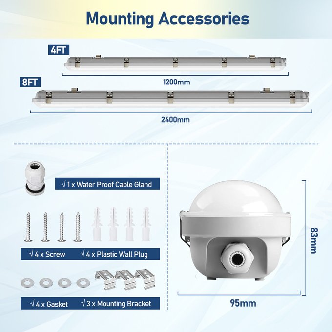 LED Vapor Tight Light Detail 3