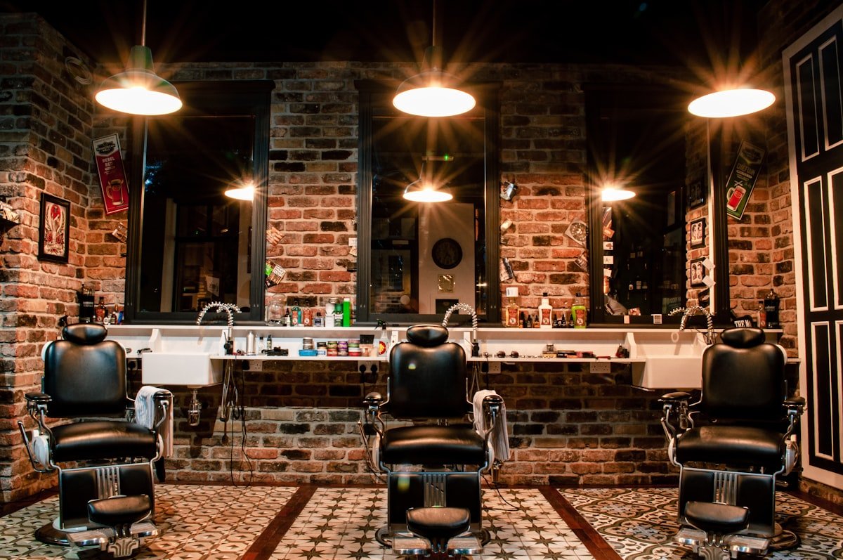 Modern barbershop interior