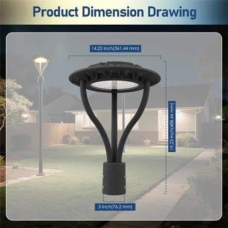LED Post Top Light Technical Detail