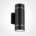 Black cylindrical LED wall sconce LCLR2 RGBW commercial up down wall light main product view