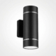 Black cylindrical LED wall sconce LCLR2 RGBW commercial up down wall light main product view